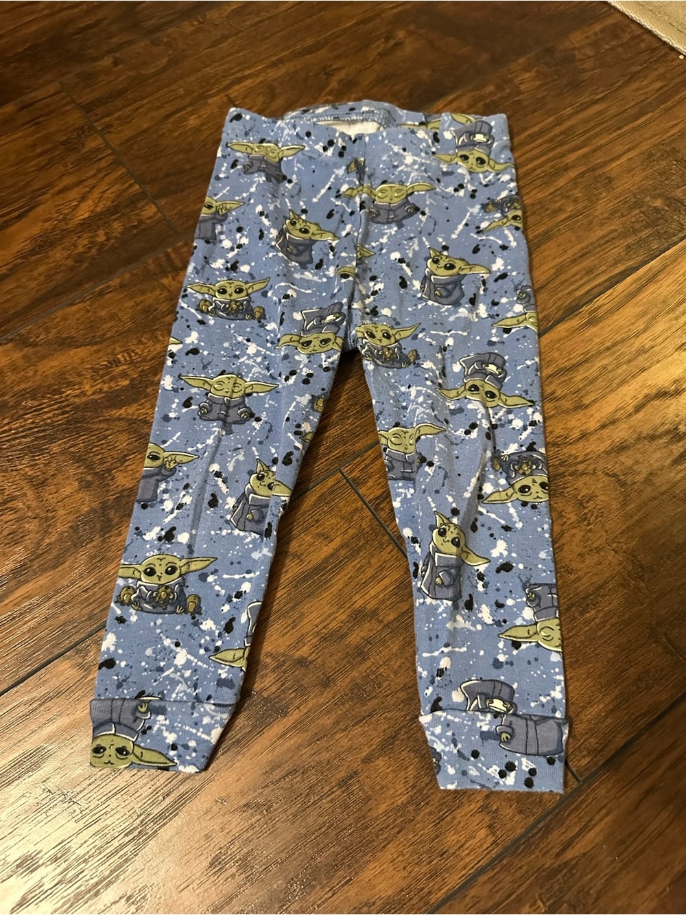 GAP Blue Baby Yoda Print Kids Leggings